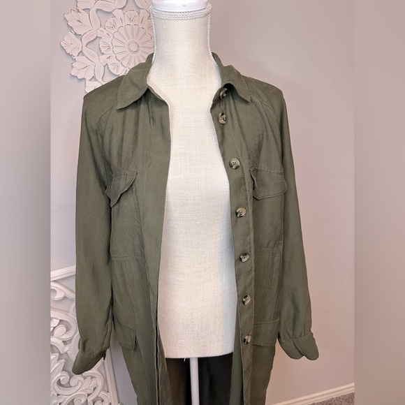 H&M UTILITY STYLE MIDI DRESS/kimono long sleeve size 2 worn only once! - Picture 12 of 12